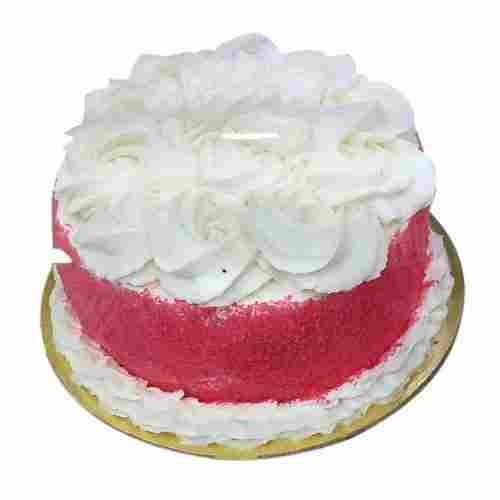 Delicious Hygenically Packed Antioxidants Sweet Round Fresh And Red Velvet Cream Cake