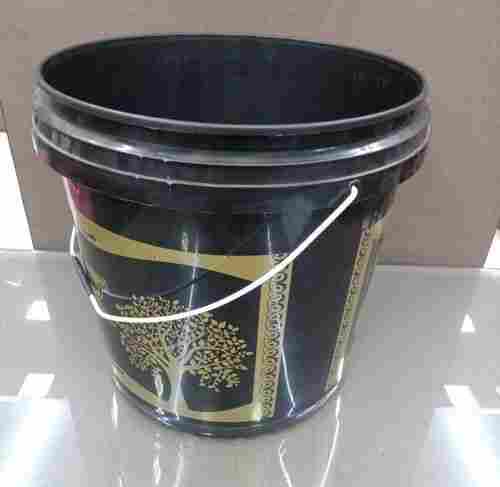 Highly Durable Black Color Plastic Paint Buckets With Handle For Water Storage