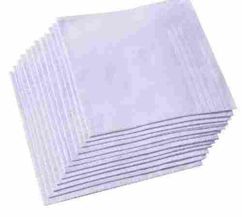 Plain White Color Handkerchief With Smooth And Soft Texture