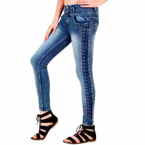 Womens Stretchable And Comfortable Regular Fit Plain Dyed Denim Jeans for Casual Wear
