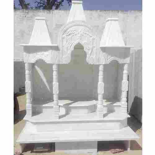 Exclusive White Indian Pure Marble Stone Crafts Pooja Mandir