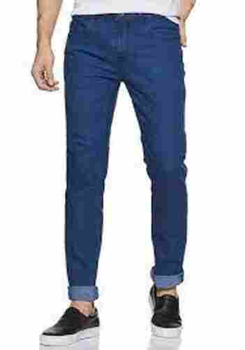 Soft Durable Men'S Stretchy Dark Blue Cotton Jeans 