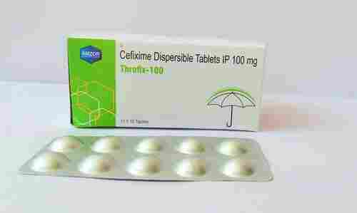 THROFIX-100 Cefixime Antibiotic Dispersible Tablet, 10x10 Alu Alu Pack