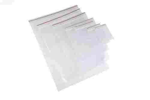 White Plastic Polythene Bags With Top Seal For Product Packaging