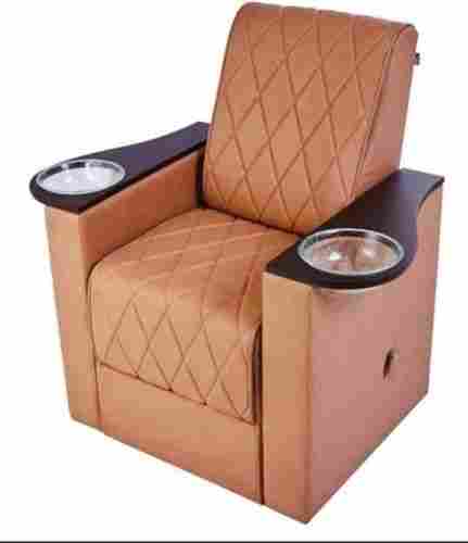 Ruggedly Constructed Tear Resistant Soft Comfortable Brown Pedicure Chair For Salons