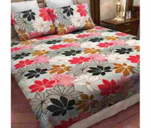 Comfortable Skin Friendly Multicolor Floral Print Soft Double Bed Sheet With 2 Pillow Covers