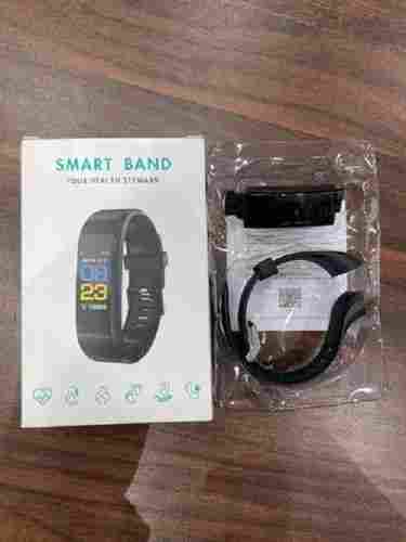 Elegant Look Light Weight Silicone Black Smart Watch With Bluetooth Connection