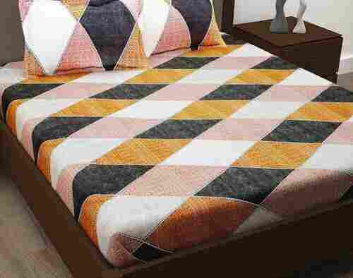 Multicolor Designer Geometric Print 100% Pure Cotton Bed Sheet