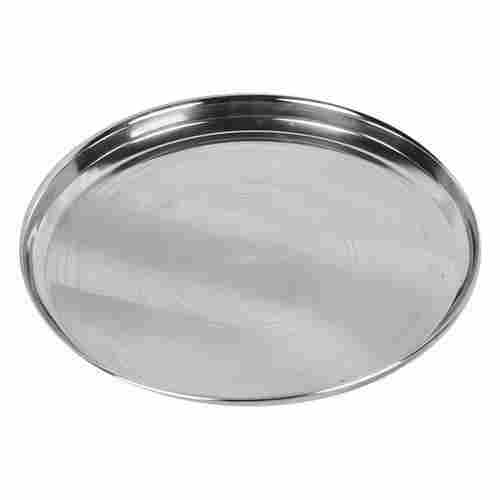 Eco Friendly Reusable Silver Stainless Steel Dinner Plate