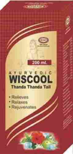 Non Sticky Relieve Headache Ayurvedic Wiscool Thanda Thanda Navratna Oil With 200ml