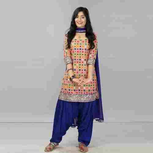 Punjabi Style Unstitched Party Wear Ladies Salwar Suit 