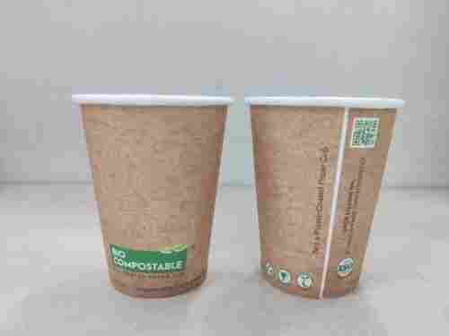 Brown Colour Bio Compostable Paper Cups Size 4 Inch Serve Eco Friendly For Tea And Coffee