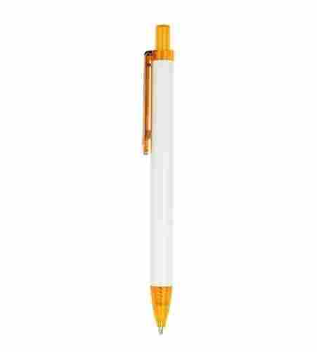 Lightweight Yallow White Color Body Plastic Ball Pen Eco Friendly For Student And Official Work
