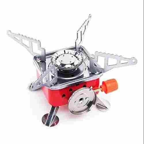 Stainless Steel Red Manual Camping Gas Stove