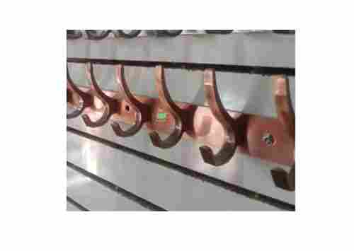 Brown Rust-Proof Stainless Steel Wall-Mounted Polished Hanger With 6 Hooks