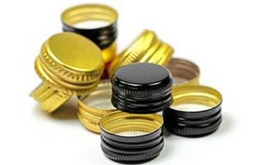 Golden And Black Lightweighted Corrosion-Resistant Aluminium Pp Caps Size: Standard