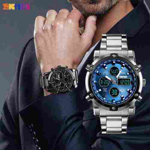 Men Watch For Party Wear And Casual Wear Occasion, Analog And Digital Display