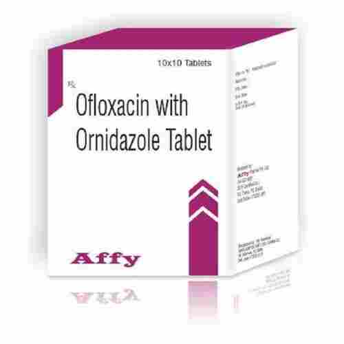 Ofloxacin With Ornidazole Antibiotic Tablet, 10x10 Blister Pack
