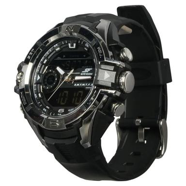 Wristwatch Light Weight Round Digital Sonata Black Color Analog Watch For Mens