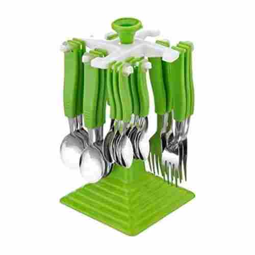 Stainless Steel Cutlery Set With Stand Holder For Spoons And Forks