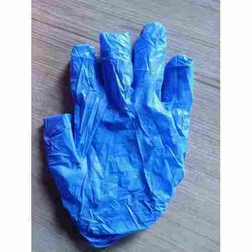 Plain Blue Color Comfortable to Wear Rubber Full Finger Nitrile Hand Glove