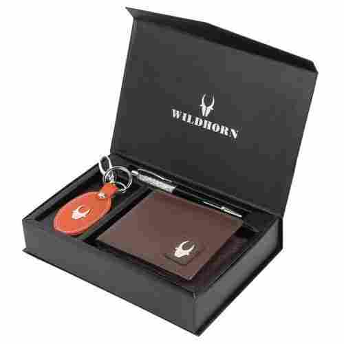 Mens Leather Wallet And Keychain Combo Corporate Gift