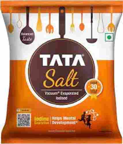 White Colour And Tata Salt With 99% Purity And One Year Shelf Life With Good Quality