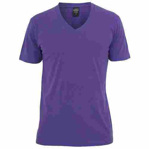 Comfortable Regular And Casual Wear Lavender V-Neck Half Sleeve T-Shirt 