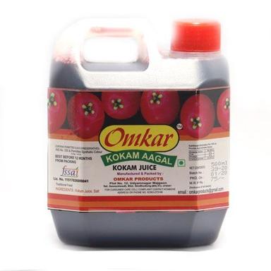 Healthy And Delicious Unsweetened Red Liquid Kokam Juice  Packaging: Bottle