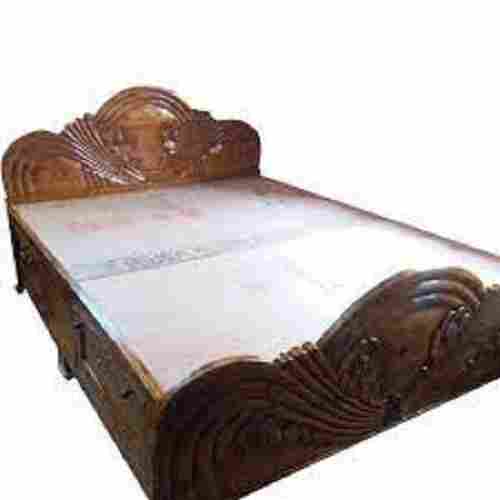 Comfortable And Relaxing Dark Brown Color Solid Plywood Designer Wooden Bed