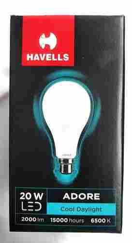 High Durability And Long Life Span White Color Led Light Bulb Havells Adore 20 Watt 