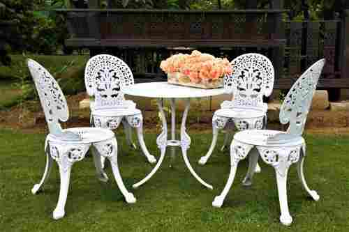 Sunshade And Rain Cover Cast Aluminium Garden Chair Table Set