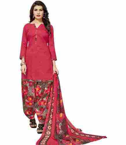Elegant Look And Comfortable Printed Pattern Ladies Suit Salwar With Matching Dupatta