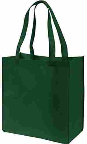 Light Weight Plain Green Non Woven Carry Bag With Handle For Shopping Purpose