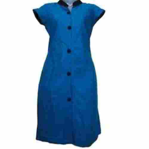 Pure Cotton Sleeveless Design Traditionally Blue Ladies Kurti