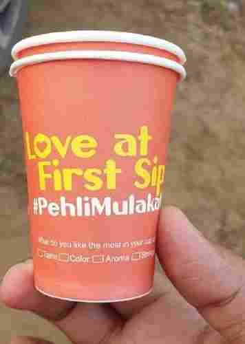 100% Eco-Friendly Recyclable And Leak Proof Red Printed Disposable Paper Coffee Cup
