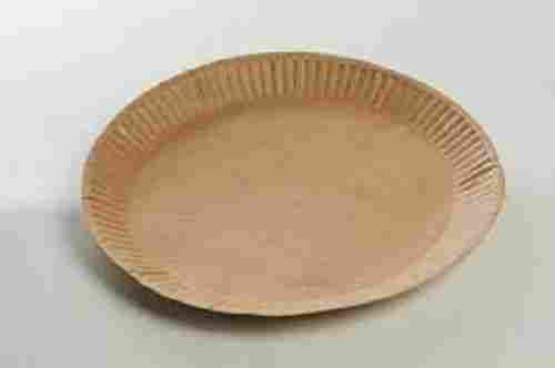 Eco Friendly And Light Weight Round Shape Brown Disposable Paper Plate