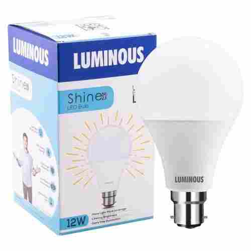 White Round Ceramic Luminous Shine Led Bulb, Power 12 Watt Related Voltage 220 Volt
