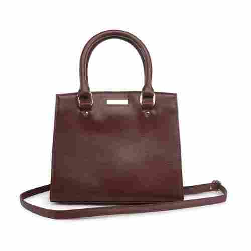 Imars Maroon Solid Satchel Handbag