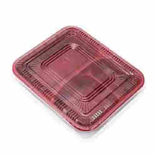 Rectangular Maroon Disposable Plastic Food Container With Air Tight Lids