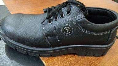Pu Men Skin Friendliness Elegant Look Lace Up Lightweight Black Safety Shoes