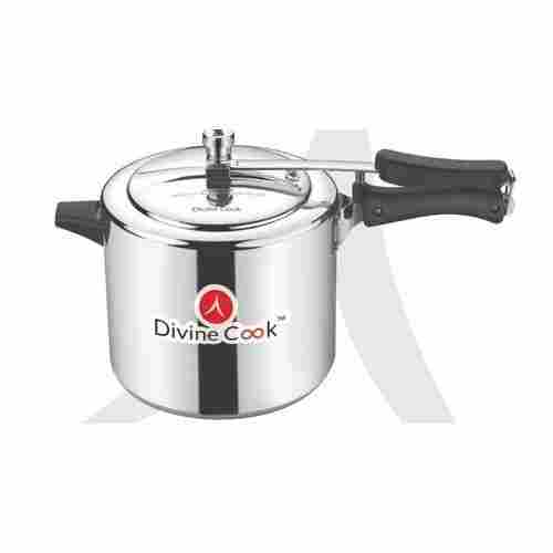Silver Divine Cook 5 Litre Aluminium Pressure Cooker, Packaging Type: Box, For Cooking Food
