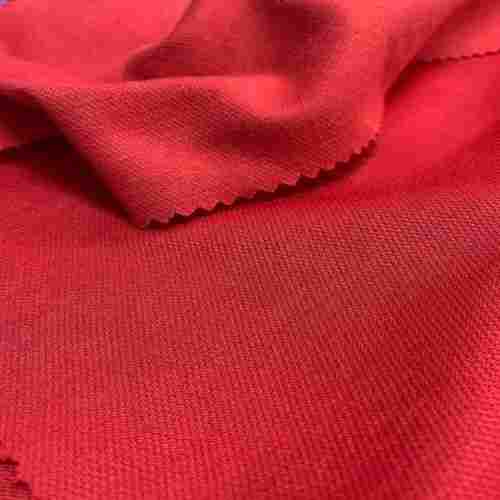 Red Solid Plain 100% Pure Polyester Polo T-Shirt Fabric For Apparel Industry