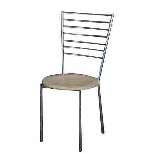 Silver Brown Colour And Simple Design Stainless Steel Chair