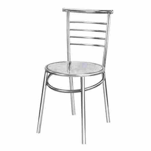 Silver Finely Finished Stainless Steel Chair with Excellent Rust Resistivity
