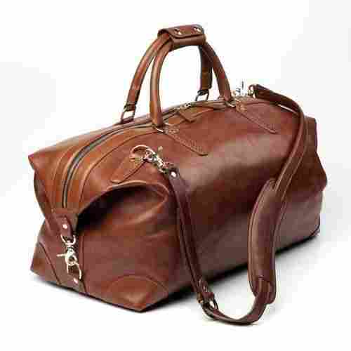Classy Strong And Long Lasting Plain Designer Leather Duffle Bag For Daily And Casual Purpose