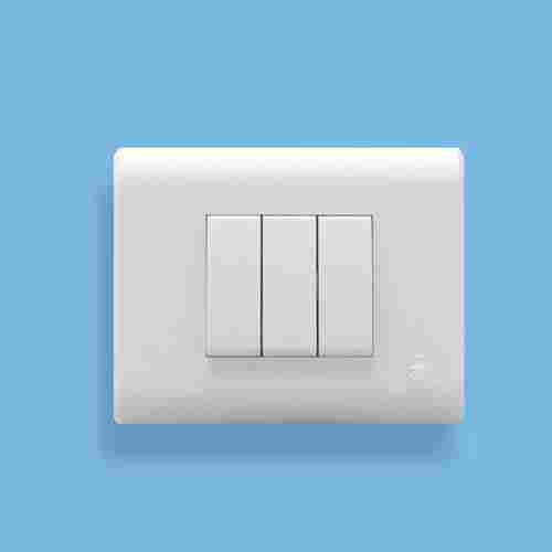 White Electrical Switch With Sleek Stylish Modern And Elegant For Electrical Fitting