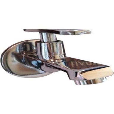 Round Modern Polished Stainless Steel Silver Short Body Water Tap