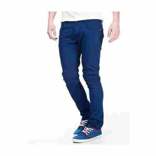 Skin Friendly Comfortable Plain Blue Jeans Pants For Men