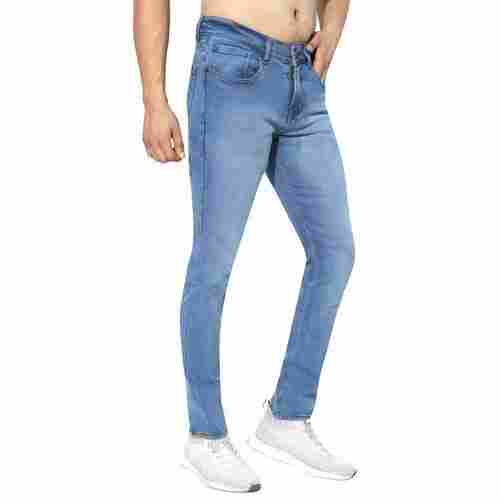 Versatile Designer Blue Color Plain Men Cotton Denim Jeans For Party Wear